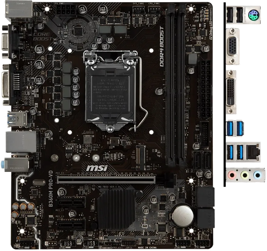материнской платы MSI B360M PRO-VD