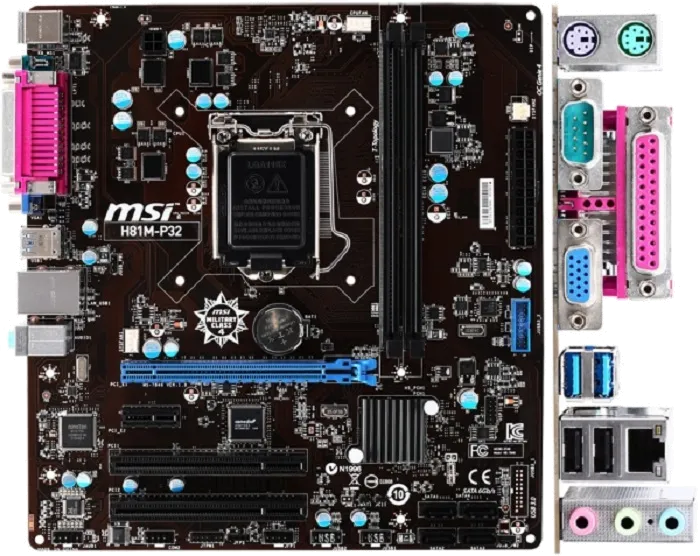 материнской платы MSI H81M-P32