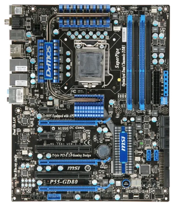 материнской платы MSI P55-GD80